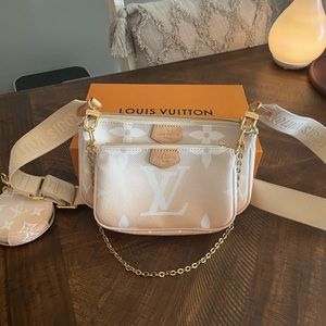 Louis Vuitton Multipochette By The Pool Brume Coated Canvas Cross Body Bag